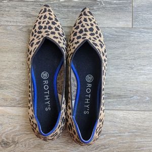 Rothy's Leopard Pointed Flats